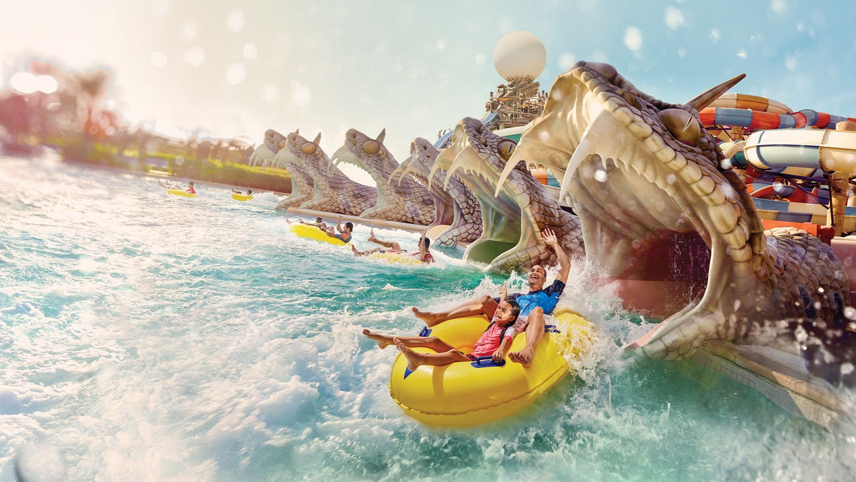 One Night Stay in Abu Dhabi with Yas Waterworld Tickets for Family of Four
