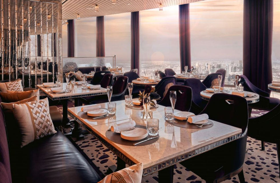 3 -Courses Lunch with House Beverages for One at At. Mosphere Burj Khalifa