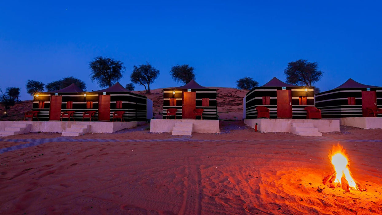 One Night Stay in a Deluxe Bedouin Desert Chalet with Meals for Two