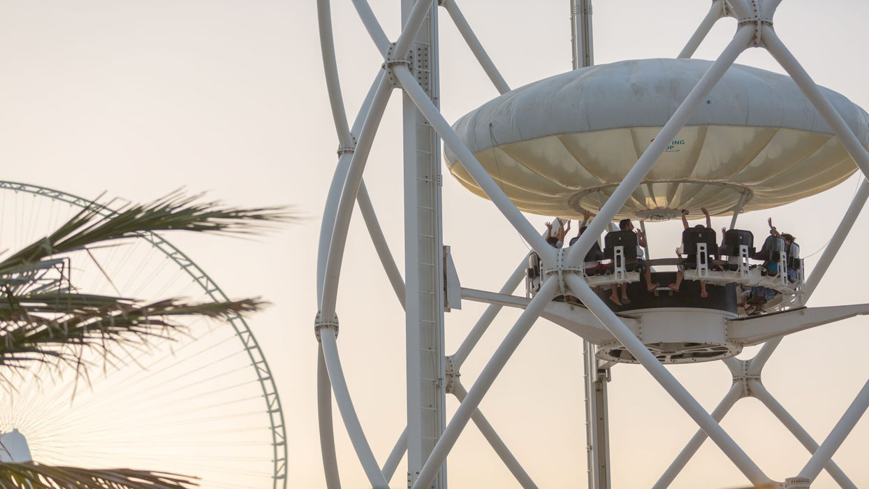 Panoramic JBR Skyline: Flying Cup Flight Experience for Kids