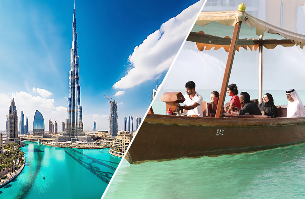 One Night Romantic Stay in Dubai with Burj Lake Boat Tour for Two
