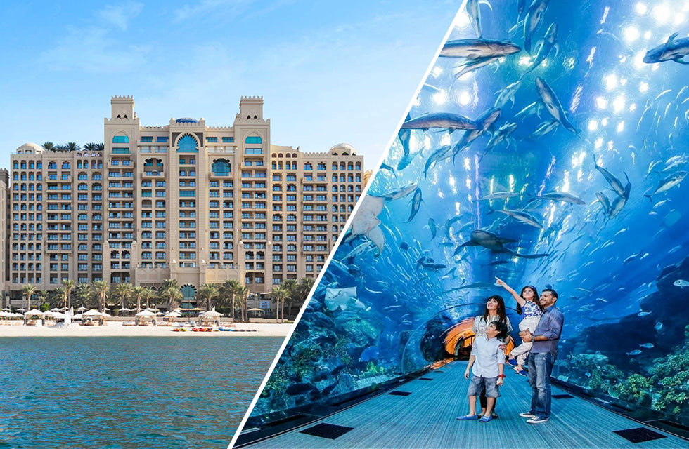 One Night Stay in Dubai with Burj At The Top & Aquarium Tickets for Two