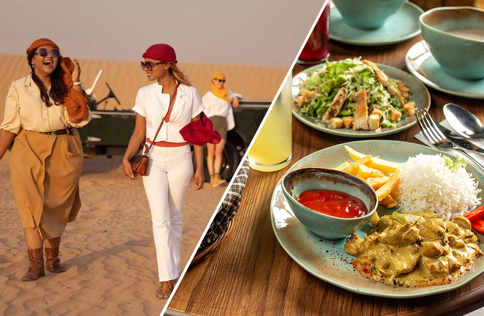 Private Heritage Desert Safari with Falconry Show and Dinner for Two