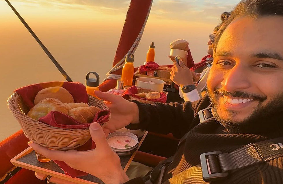 Breakfast in the Sky In a Hot Air Balloon For Up to 4 People