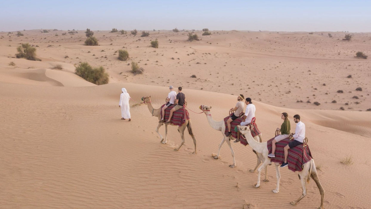 Overnight Desert Stay, Hot Air Balloon Ride, Dinner & Camel Safari for Two