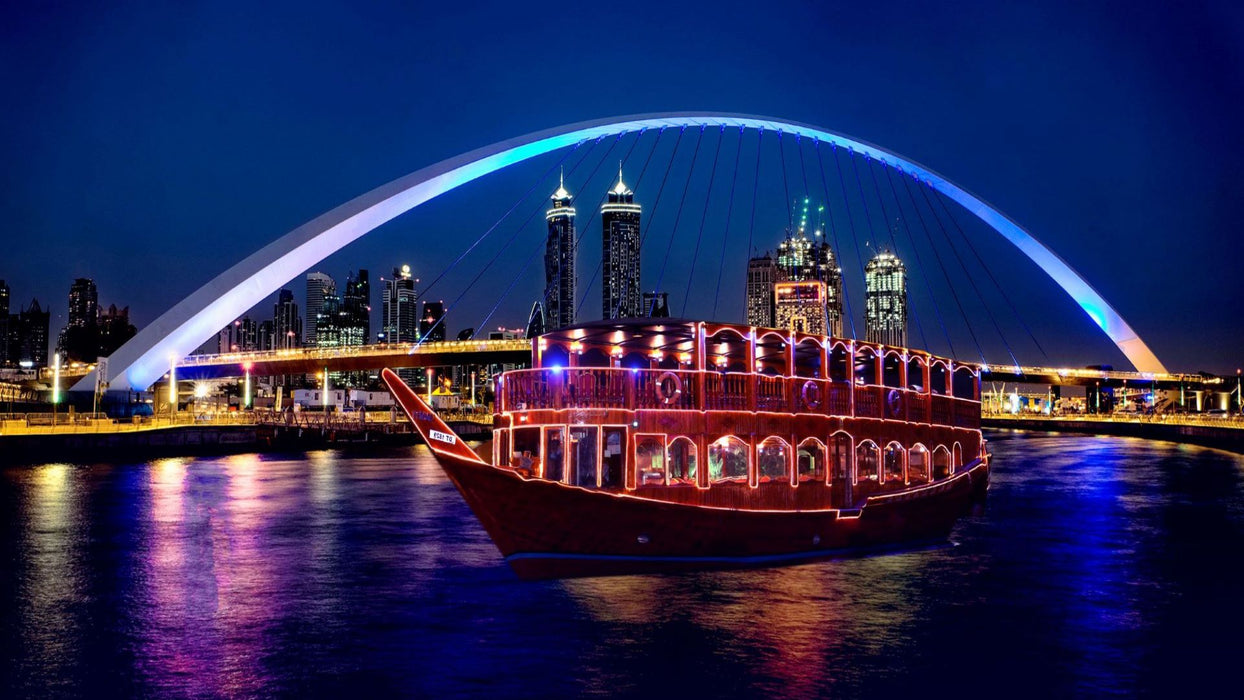 Royal Dinner Cruise Along Dubai Canal for Two