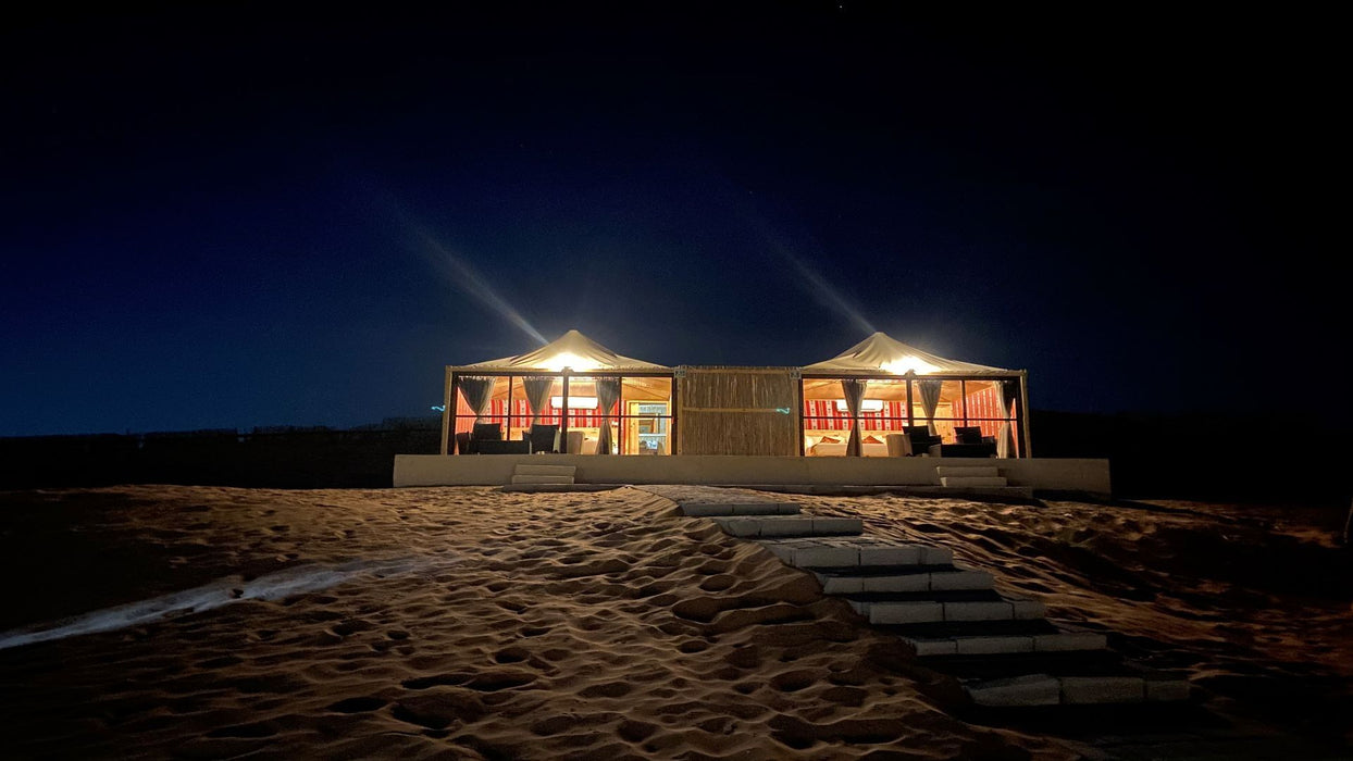 1 Night Stay with Dinner in a Deluxe Bedouin Chalet for 4 People