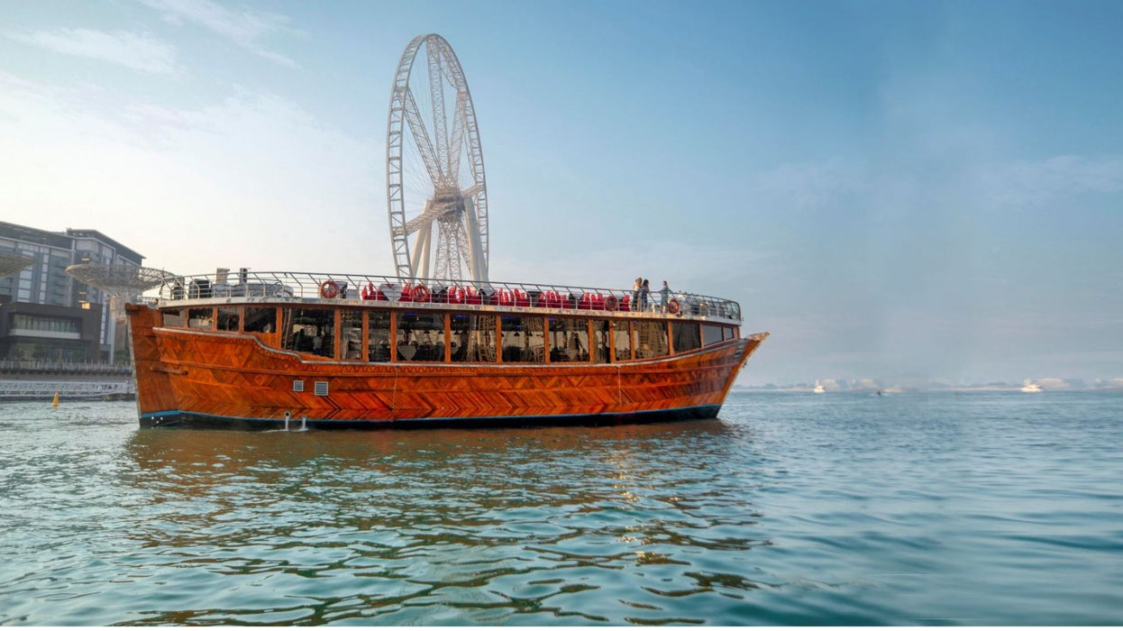 One Hour Of Dhow Sightseeing Cruise Around Dubai Marina for Two