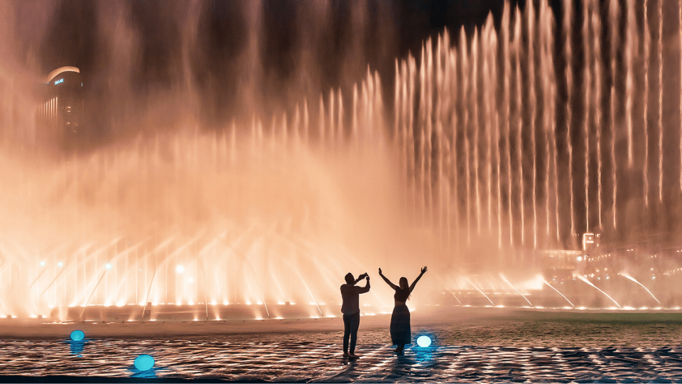 Experience Dubai Fountains from Boardwalk Platform for Two