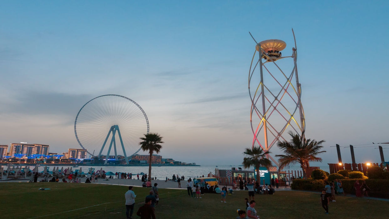 Panoramic JBR Skyline: Flying Cup Flight Experience for Kids