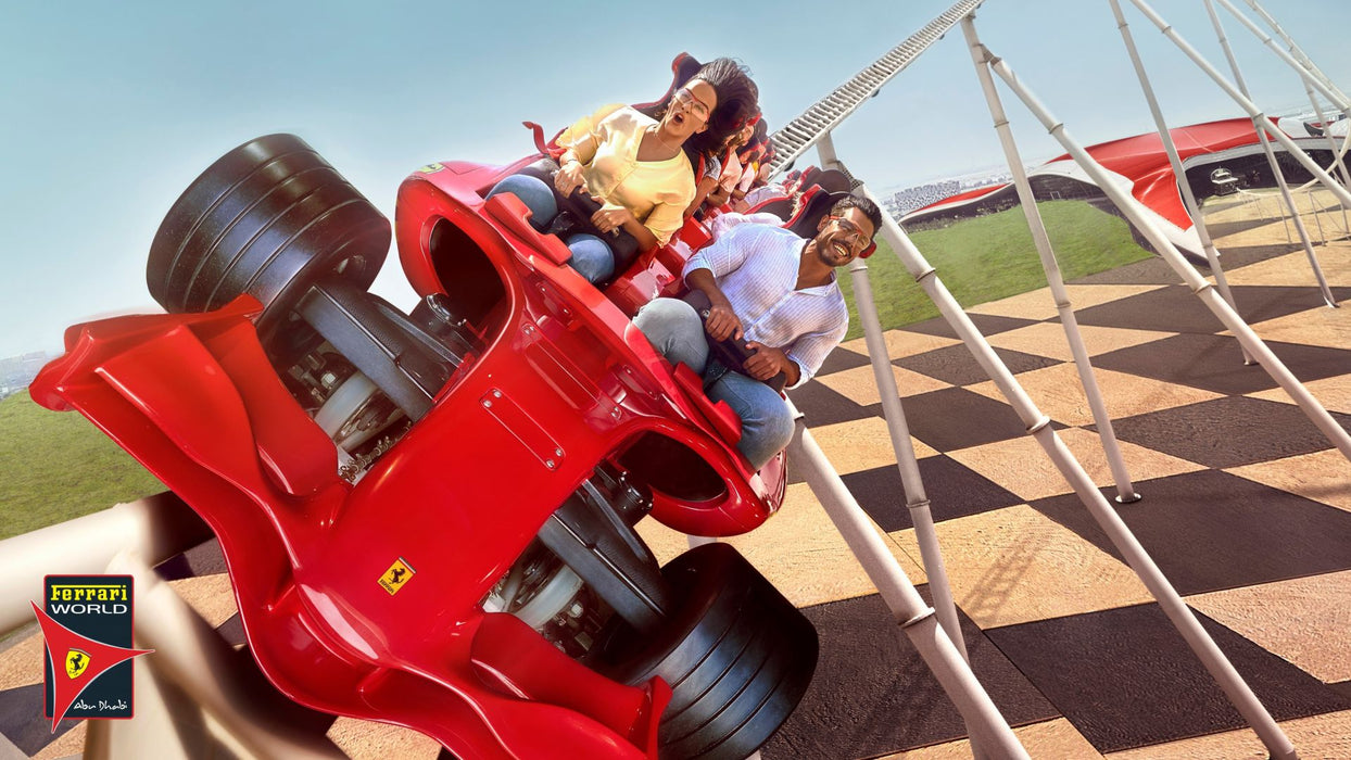 One Night Hotel Stay in Abu Dhabi with Ferrari World Tickets for Two
