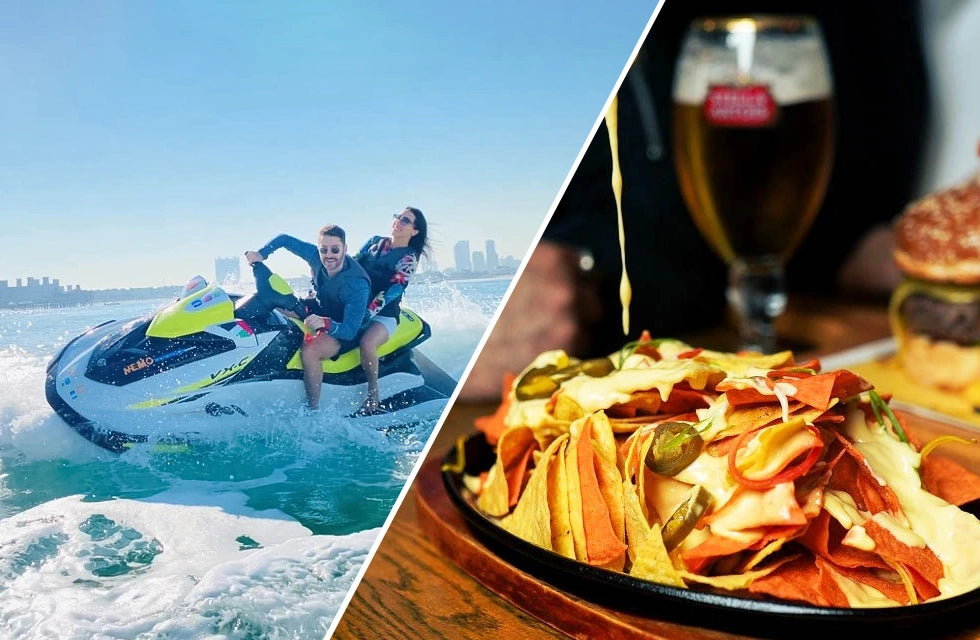 Jet Ski Ride with Burj Al Arab View and Belgian Beer Meal for Two